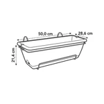 Jardinera con soporte Barcelona Allin1 50 cm White