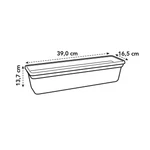 Jardinera Green Basics Trough 40 cm C/Plato Leaf Green