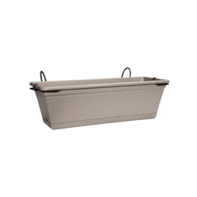 Mediterran Balcony Trough Set 50 cm Warm Taupe
