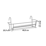 Green Basics Balcony Rack 40 cm Black