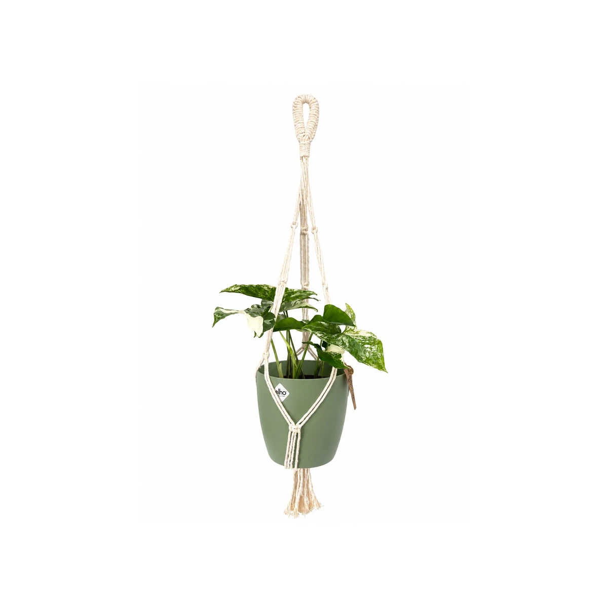 Portamaceta 16cm con macramé 