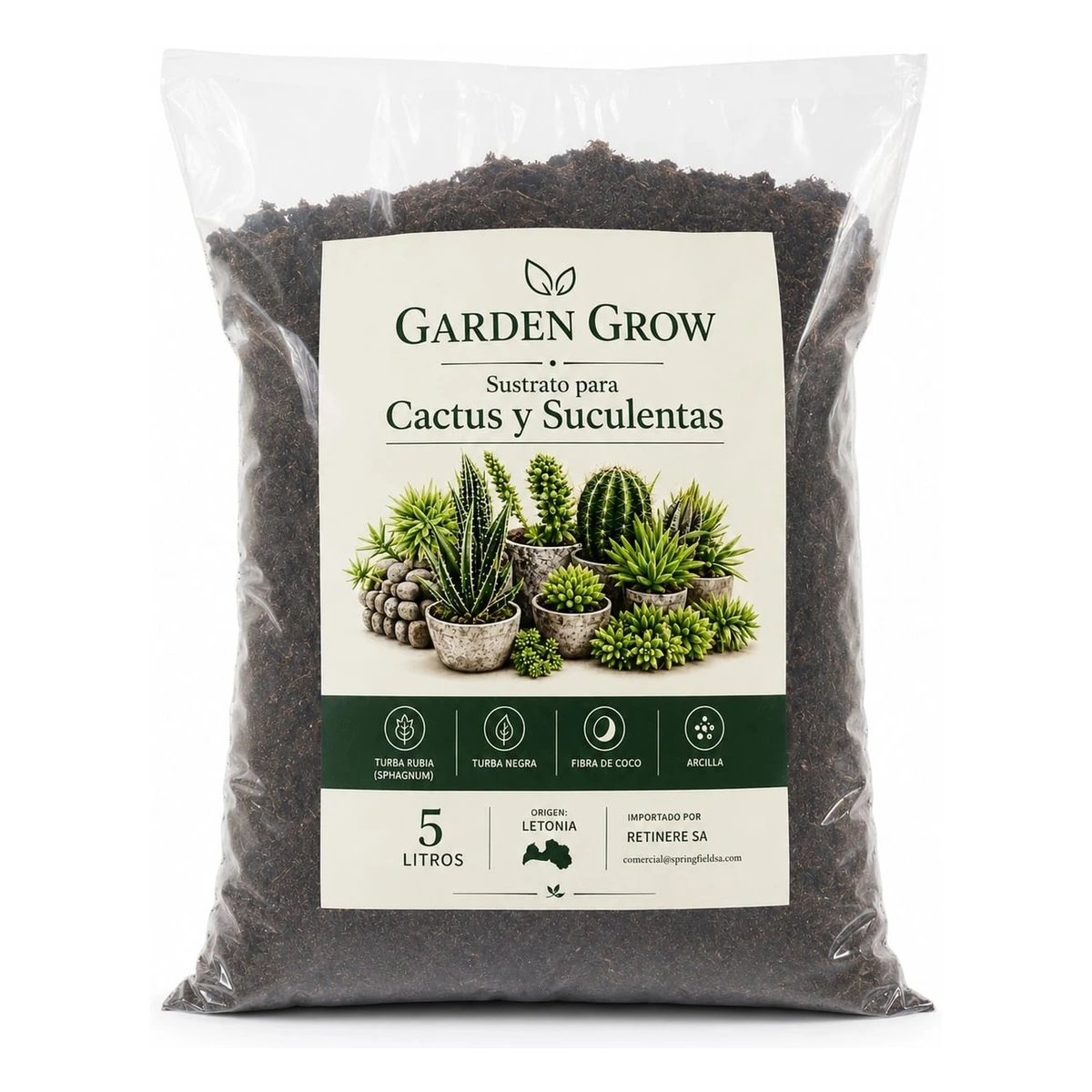 Sustrato para Cactus y Suculentas Garden Grow 5 lts 