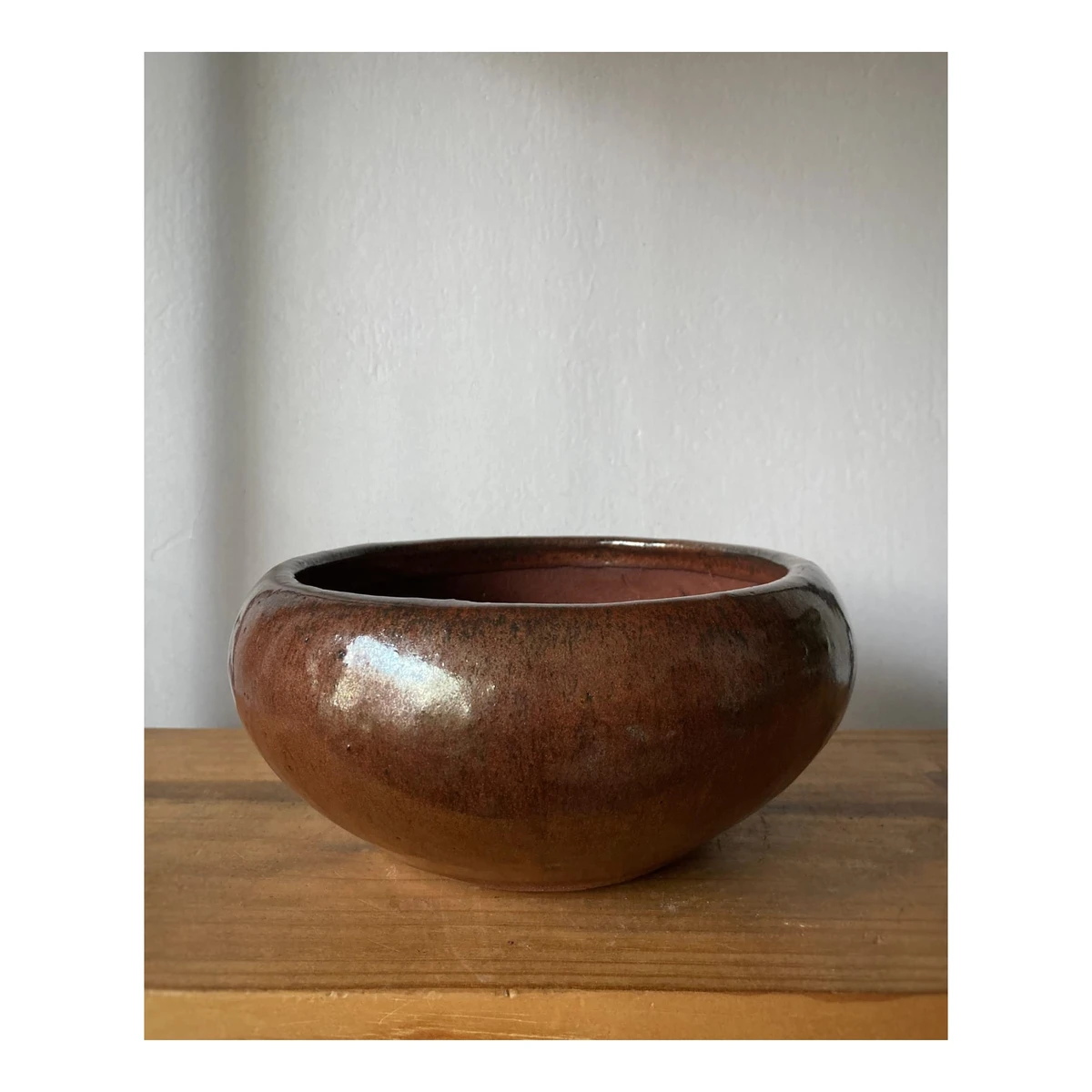 Maceta cerámica esmaltada bowl 24x11cm 