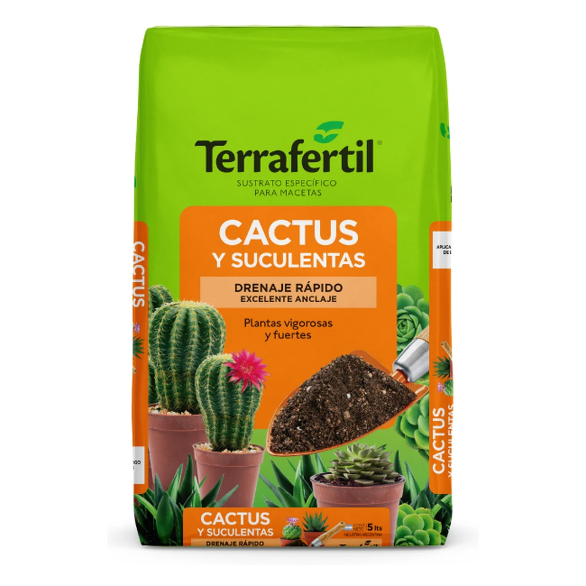 Sustrato Cactus y Suculentas Terrafertil 5 litros 