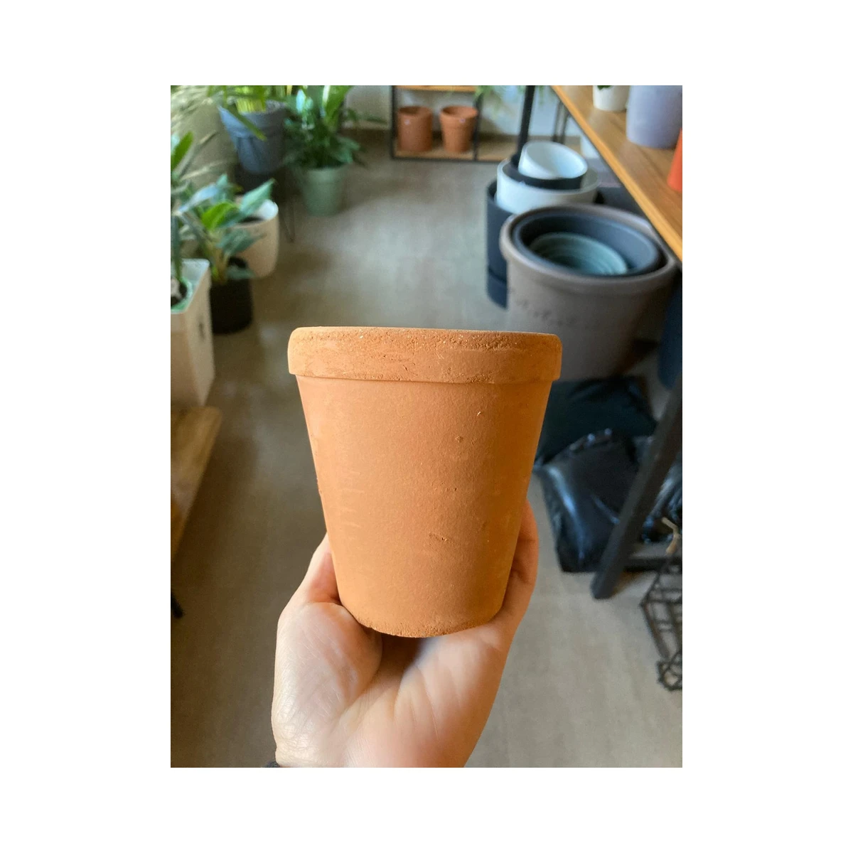 Maceta barro artesanal 10cm diametro 