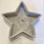 Maceta Estrella en cemento con drenaje Maceta Estrella en cemento con drenaje