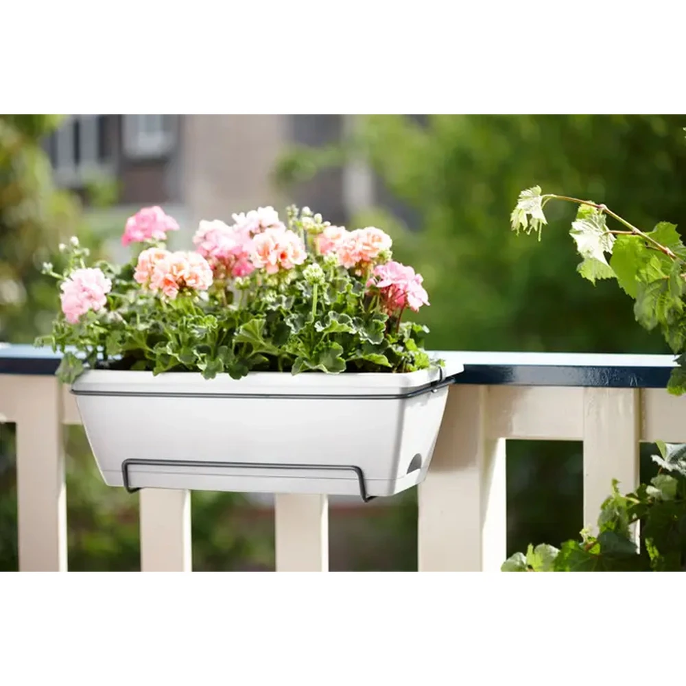Jardinera con soporte Barcelona Allin1 50 cm White