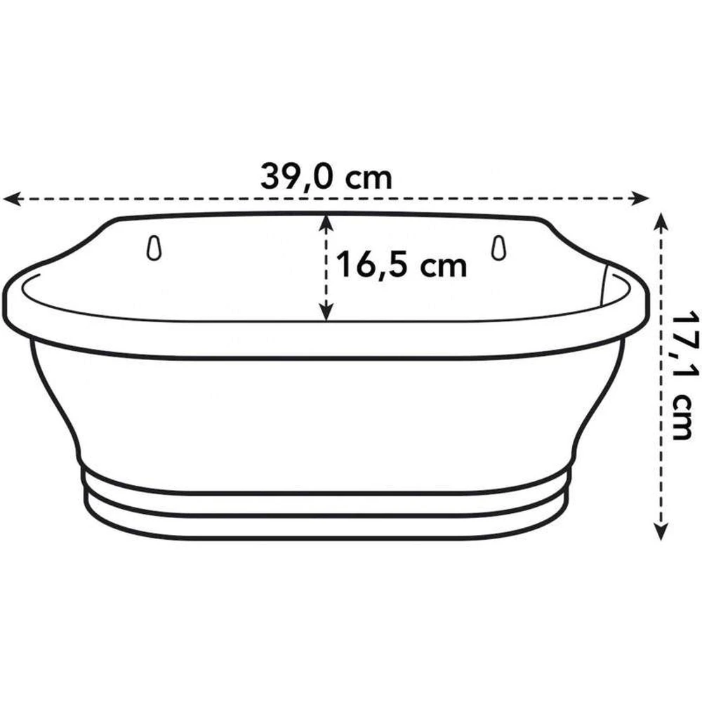Corsica Wall Basket 39 cm White