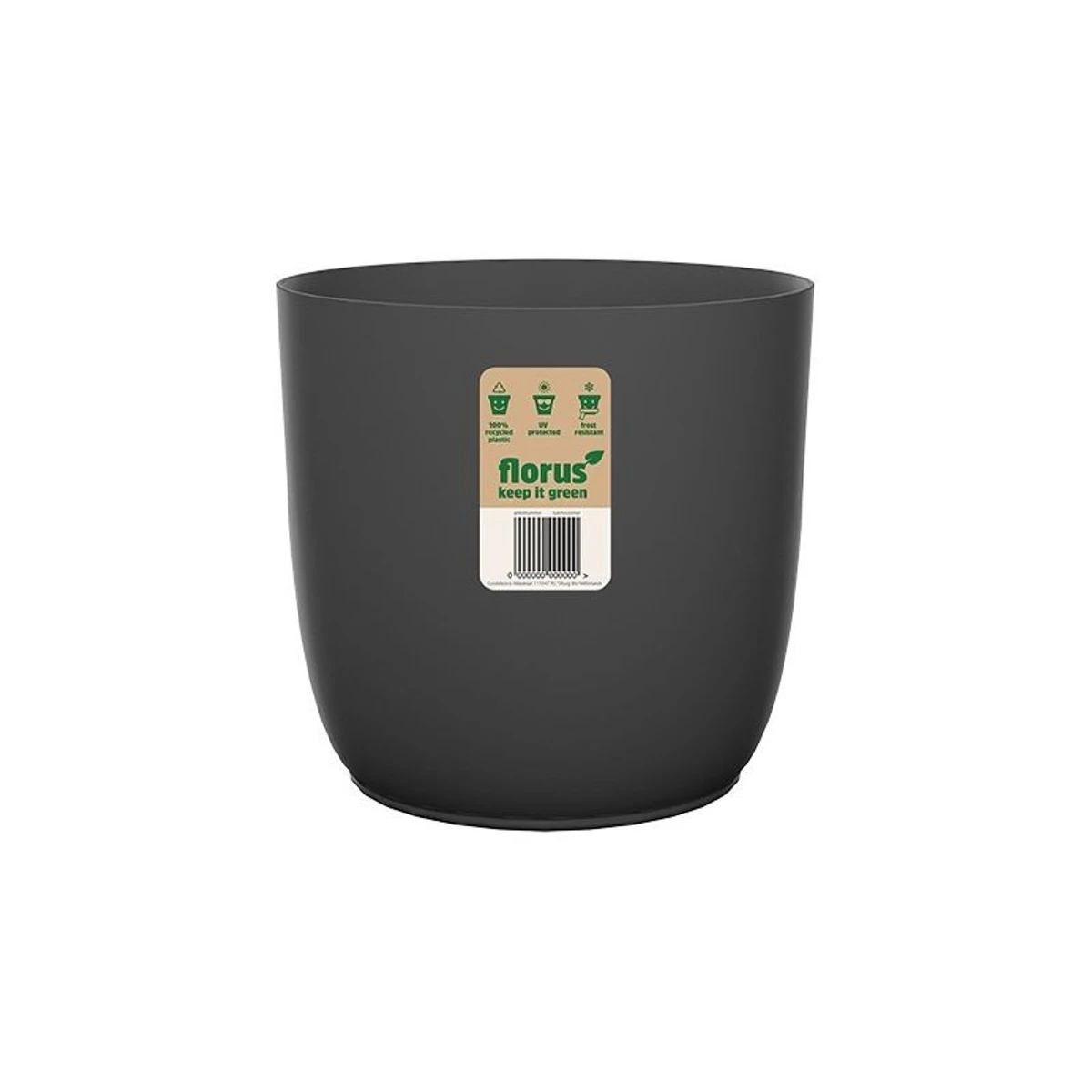 Maceta Flow Flowerpot 18 cm - Anthracite 