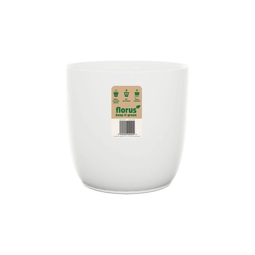 Maceta Flow Flowerpot 18 cm White