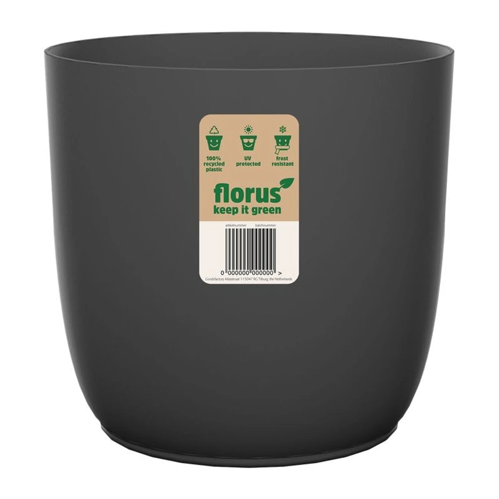 Maceta Flow Flowerpot 25 cm Anthracite