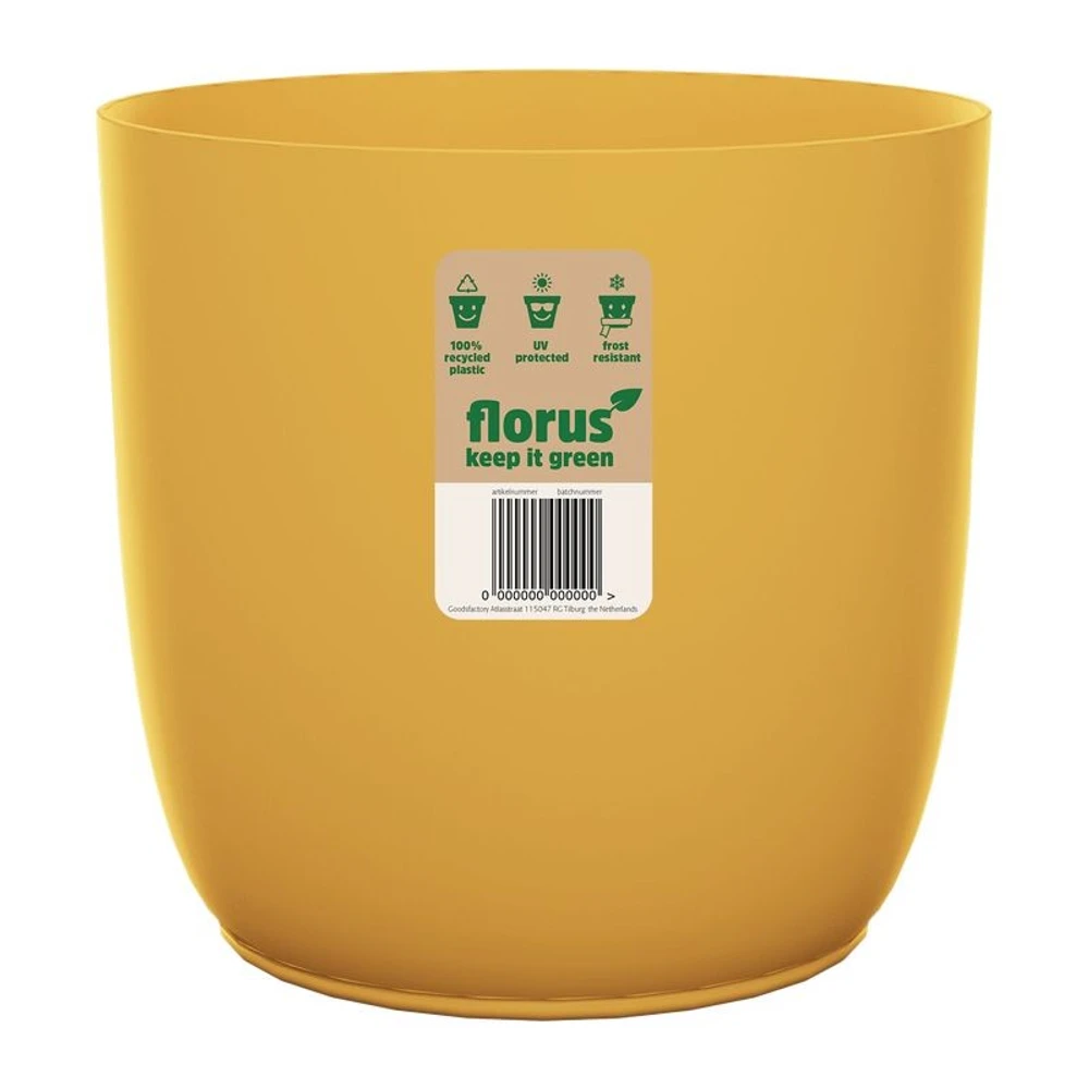 Maceta Flow Flowerpot 25 cm Mustard