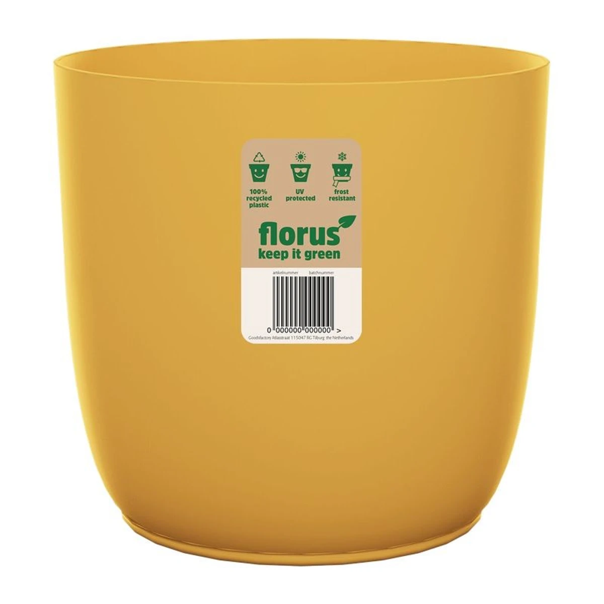 Maceta Flow Flowerpot 25 cm - Mustard 