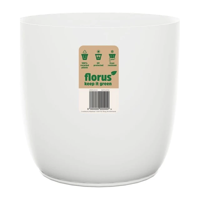 Maceta Flow Flowerpot 30 cm White