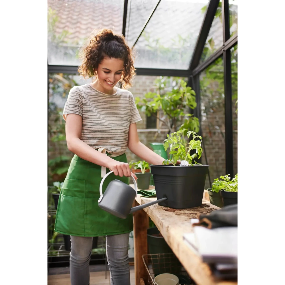 Green Basics Growpot Square Allin1 25 cm Living Black