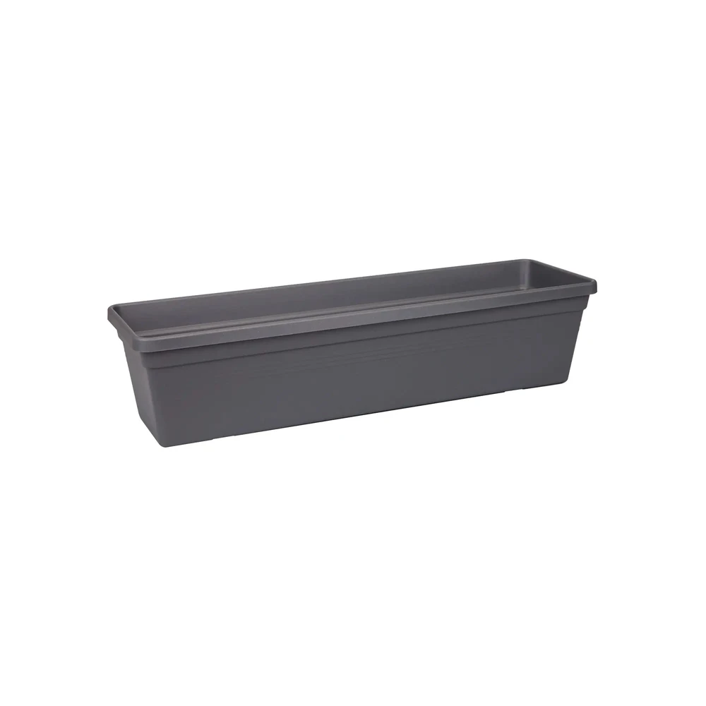 Jardinera Green Basics Trough 40 cm C/Plato Living Black