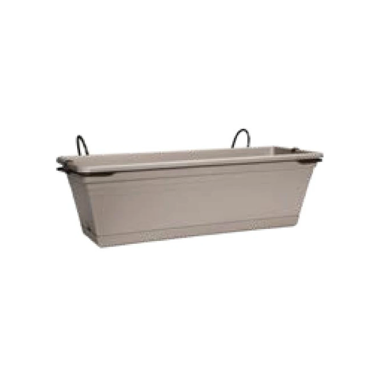 Mediterran Balcony Trough Set 50 cm - Warm Taupe 