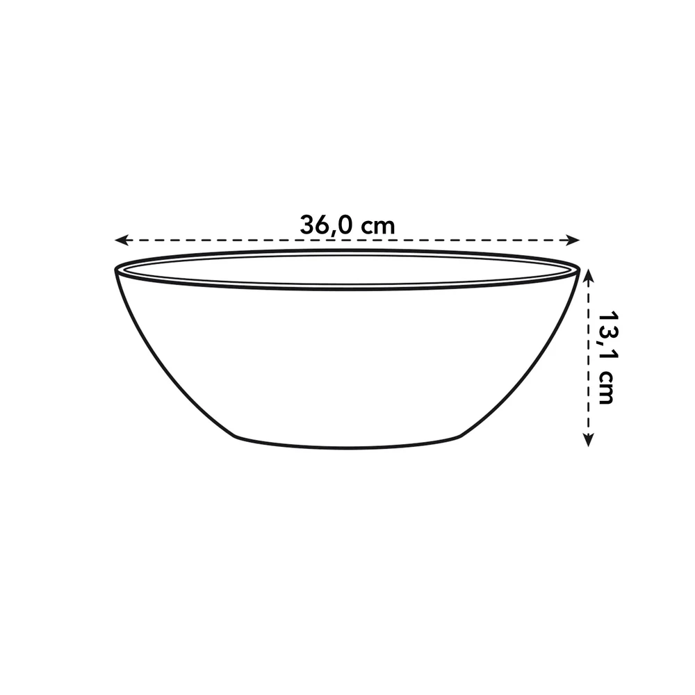 Brussels Oval 36 cm Anthracite