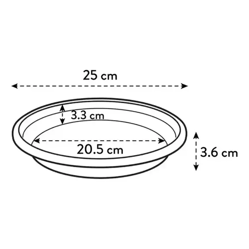 Universal Saucer Round 25 cm Taupe