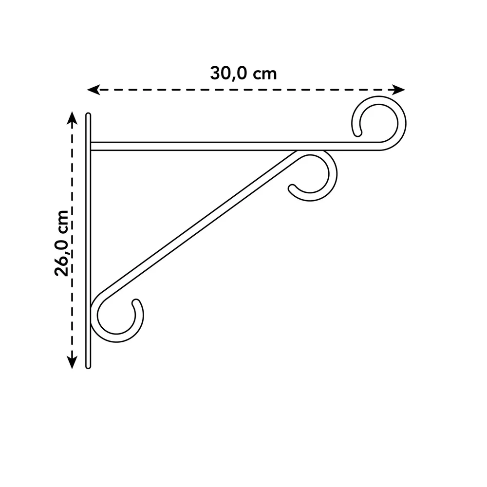 Wall Hook Elegance 30 cm Anthracite